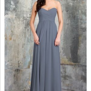 Bari Jay strapless bridesmaid dress